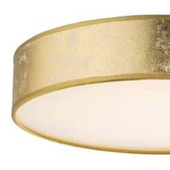 Plafonnier LED Ted -Globo Lighting led deckenleuchte ted acryl satiniert nickel 1 flammig 4505456