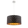 Suspension Clarke I 1 Suspension Clarke I -Globo Lighting pendelleuchte clarke i webstoff aluminium 1 flammig 4740668